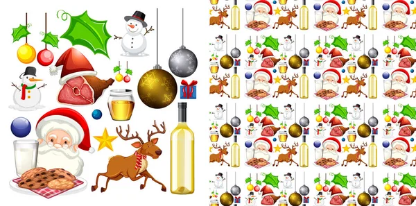 Bezproblémový design s vánočním motivem — Stockový vektor