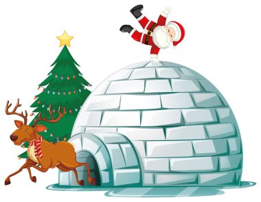 Noel Baba igloo üstüne