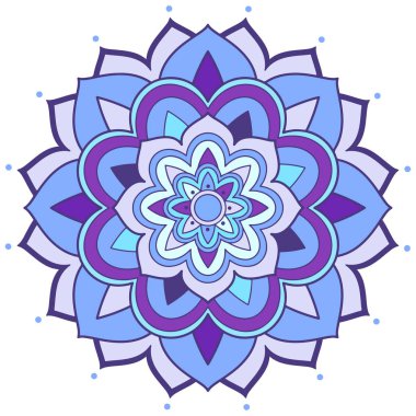 Beyaz arkaplanda mandala desen tasarımı