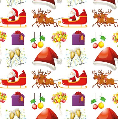 Noel teması ile dikişsiz arka plan tasarımı