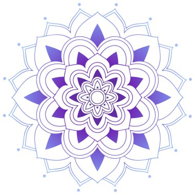 Mor renkte Mandala desen tasarımı