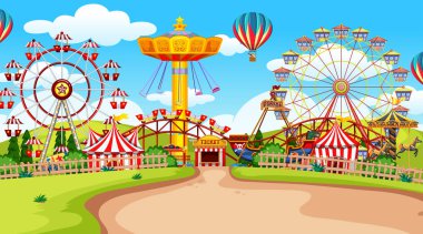 Eğlence fuarı eğlence parkı boş