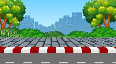 Doğa sahnesi peyzaj şablonu 