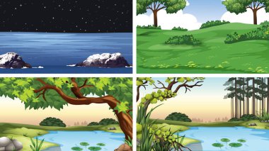 Doğa ayarında sahneler kümesi