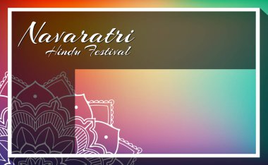 Kelime navaratri festivali ile kenarlık şablonu