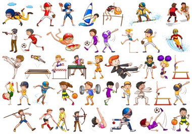 Çocuklar tarafından spor faaliyetleri, kızlar, çocuklar, izole sporcular