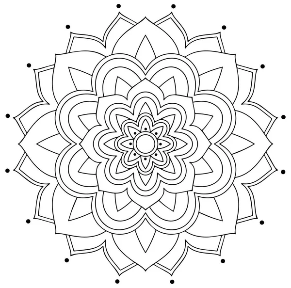 Mandala patroon ontwerp op witte achtergrond — Stockvector
