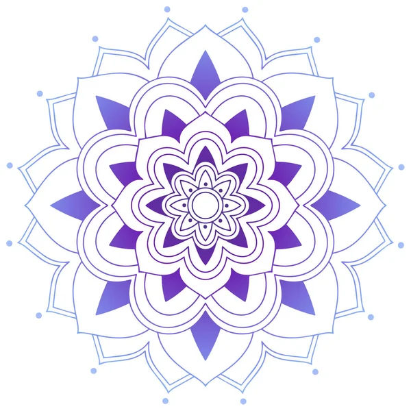 Мандала дизайн шаблона в фиолетовый цвет — стоковый вектор