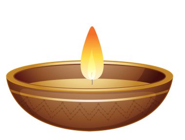 Kahverengi kasede mum ışığı