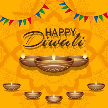 Mutlu Diwali için poster tasarımı