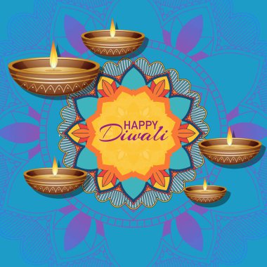 Mutlu Diwali için poster tasarımı