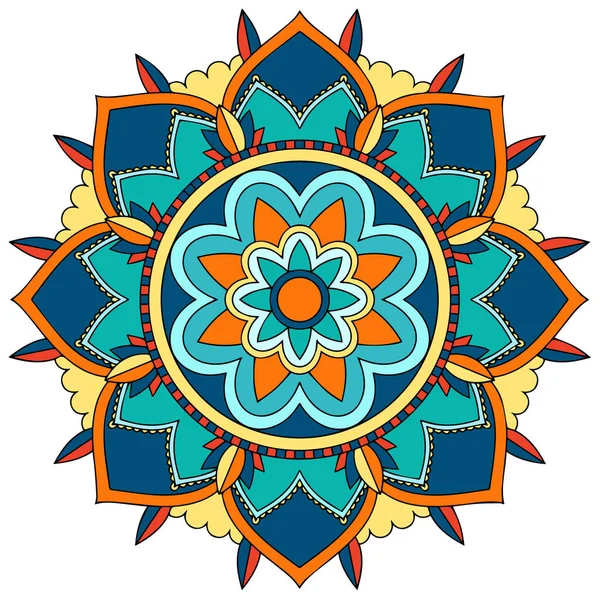 Diseño del patrón Mandala sobre fondo blanco — Vector de stock