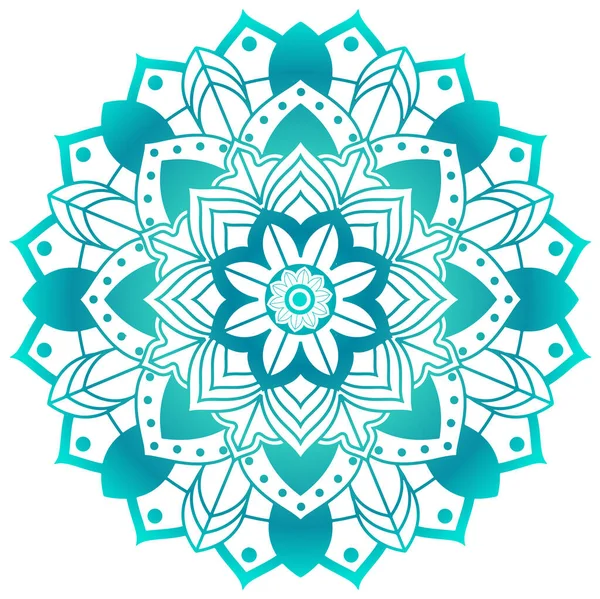 Mandala mönster design i aqua grön — Stock vektor