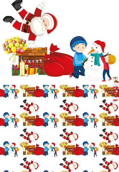 Seamless background design with christmas theme — Stock Vector