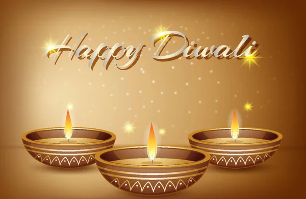 Poster affiche design pour happy Diwali — Image vectorielle