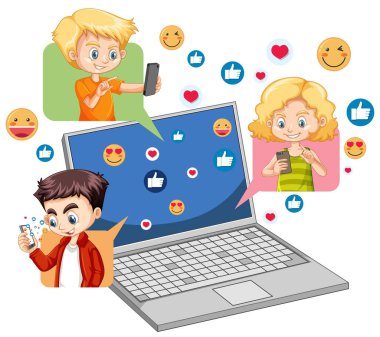 Sosyal medya simgesi temalı not defteri ve beyaz arkaplan resimlerinde izole edilmiş eller