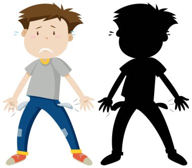 Silüet çizimi yüzünden hayal kırıklığına uğrayan adam