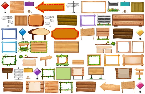 Çeşitli işaret illüstrasyonları kümesi