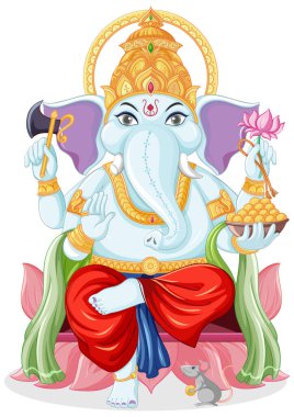 Lord Ganesha karikatür tarzı çizim