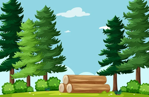 Fondo Vacío Paisaje Del Parque Natural Ilustración — Vector de stock