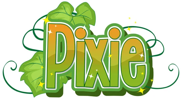 Pixie Logo Sur Fond Blanc Illustration — Image vectorielle