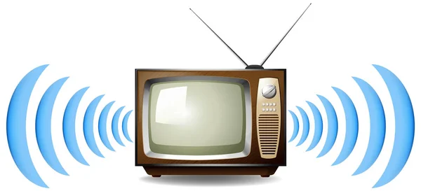 Κλασική Τηλεόραση Εικόνα Ηχητικών Κυμάτων — Διανυσματικό Αρχείο