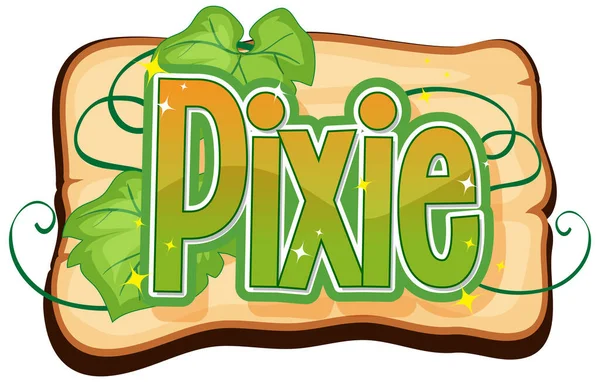 Pixie Logo Sur Fond Blanc Illustration — Image vectorielle