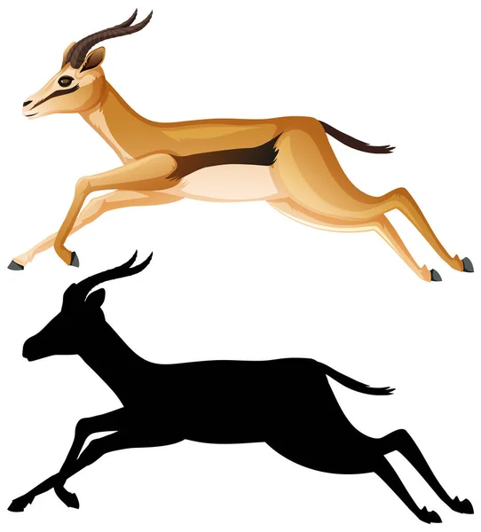 Zeichentrickfigur Gazelle — Stockvektor