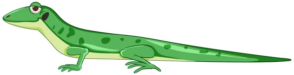 Gecko Lagarto Estilo Dibujos Animados Verde Ilustración Aislada — Archivo Imágenes Vectoriales