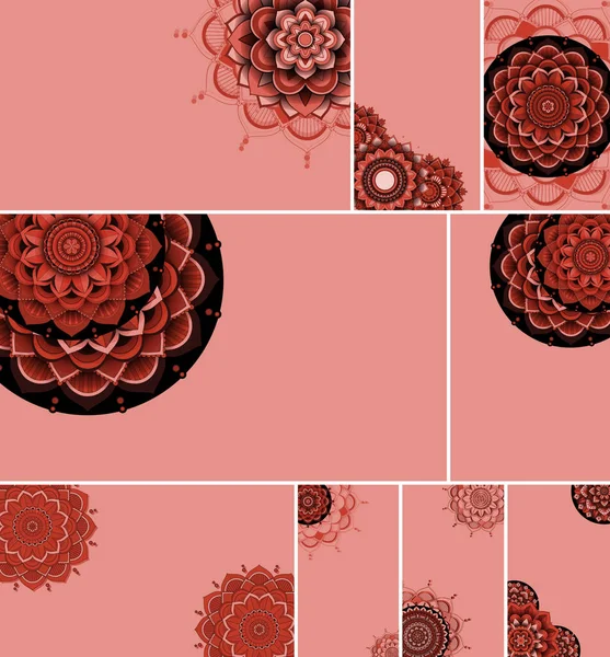 Gyönyörű Mandala Design Háttér Illusztráció — Stock Vector
