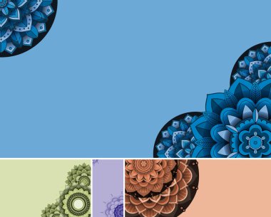 Güzel renk mandala arkaplan illüstrasyonu