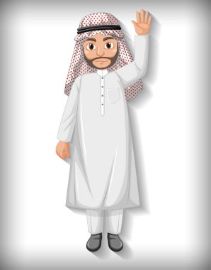 Arap adam çizgi film karakteri çizimi