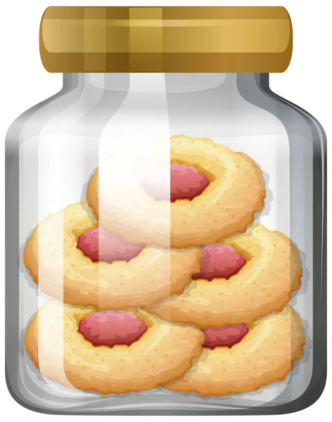 ガラス瓶のイラストのクッキー — ストックベクタ