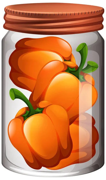 Paprika Üvegedényben Illusztráció — Stock Vector