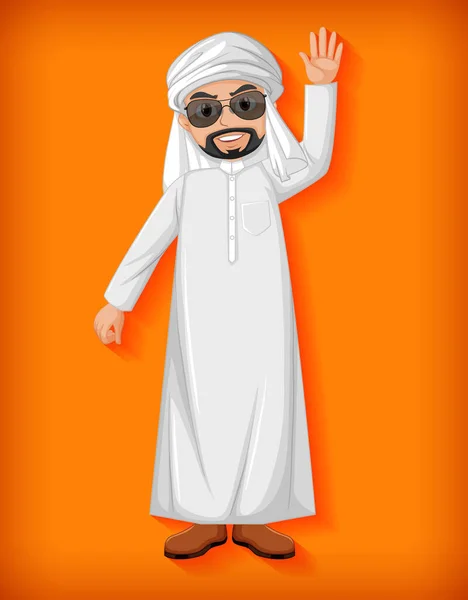 Zeichentrickfigur Arabischer Mann — Stockvektor