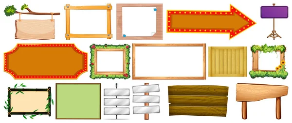 一套不同类型的标志横幅插图 — 图库矢量图片