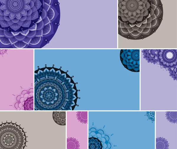 Beautiful Colour Mandala Background Illustration — Stock Vector