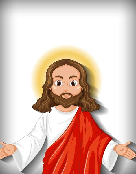 Isolierte Jesus Zeichentrickfigur Illustration — Stockvektor