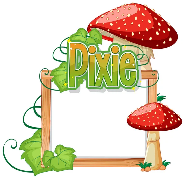 Logos Pixie Avec Bannière Vierge Sur Fond Blanc Illustration — Image vectorielle