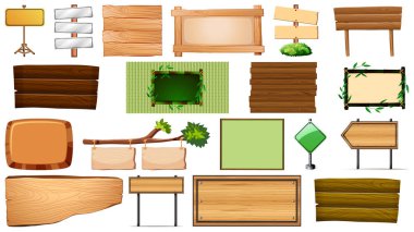 Çeşitli işaret illüstrasyonları kümesi