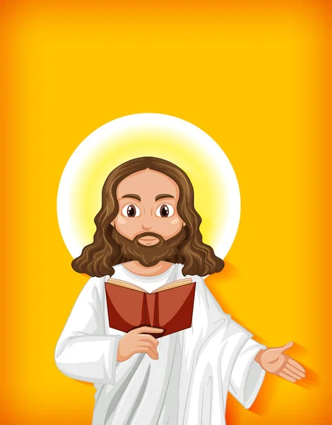 Isolierte Jesus Zeichentrickfigur Illustration — Stockvektor