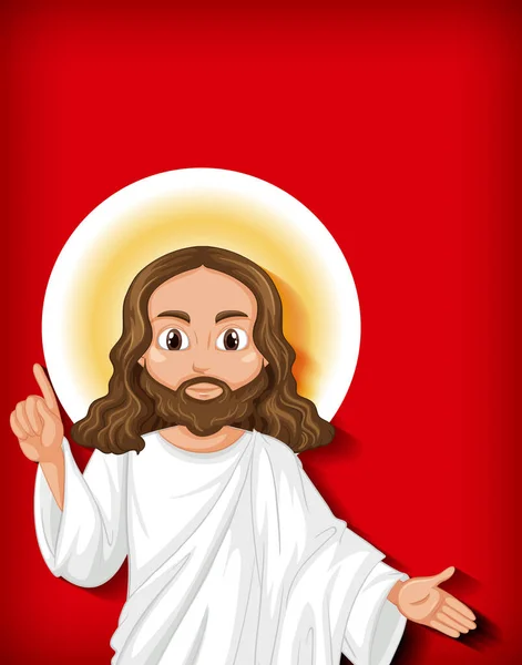 Isolierte Jesus Zeichentrickfigur Illustration — Stockvektor