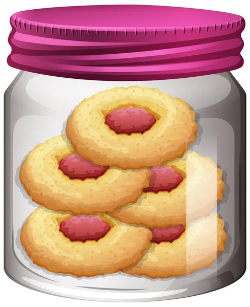 Cookies Frasco Vidro Ilustração — Vetor de Stock