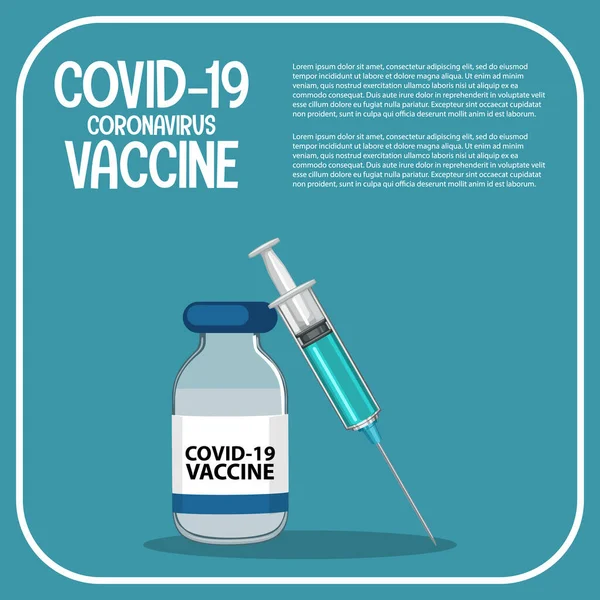 Covid-19 için Aşı Araştırma ve Geliştirme ya da Coronavirus posteri ya da afiş illüstrasyonu