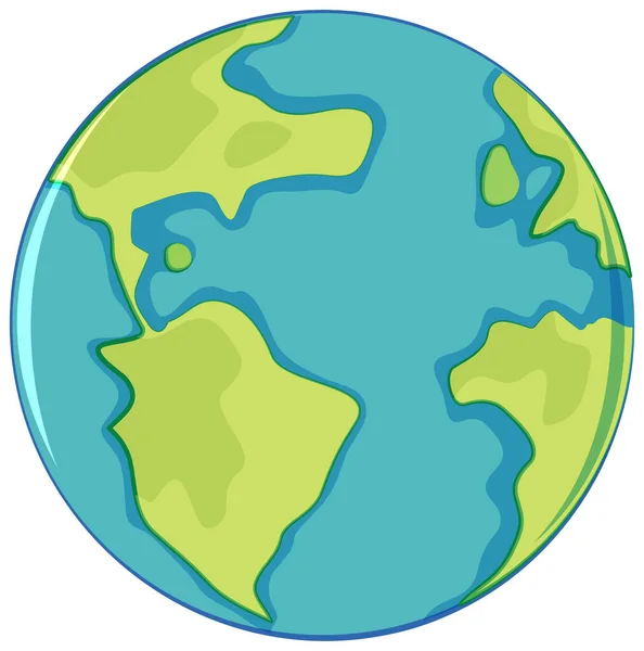 Earth Globe Icon Isolated Illustration — Stock Vector