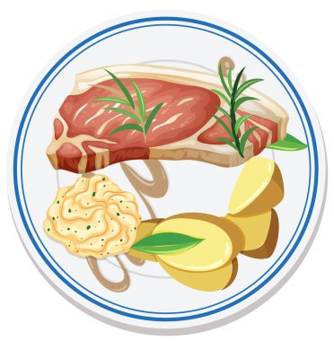 Tabaktaki yiyeceklerin hava görüntüsü