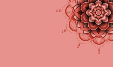 Güzel renk mandala arkaplan illüstrasyonu