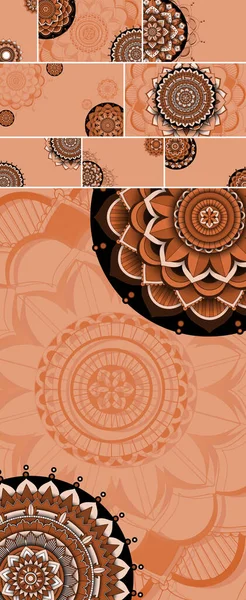 Belle Illustration Fond Design Mandala — Image vectorielle