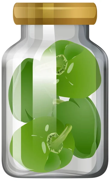 ガラス瓶の図のカプセシウム — ストックベクタ