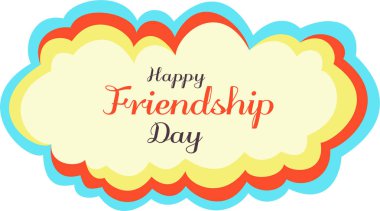 Mutlu dostluk günü logosu. Vektör.